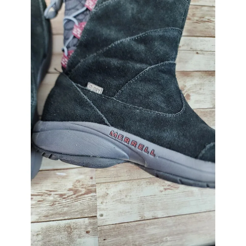 Merrell Jovilee Alp Women's Size 7 Waterproof Black Faux Fur Boots J227319C